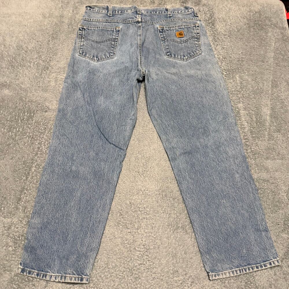 Carhartt Jeans Mens 38 (38x30) Blue Workwear Vintage Distressed